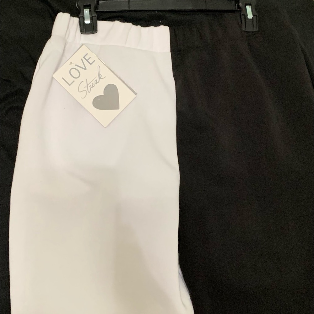White and black sweatpants